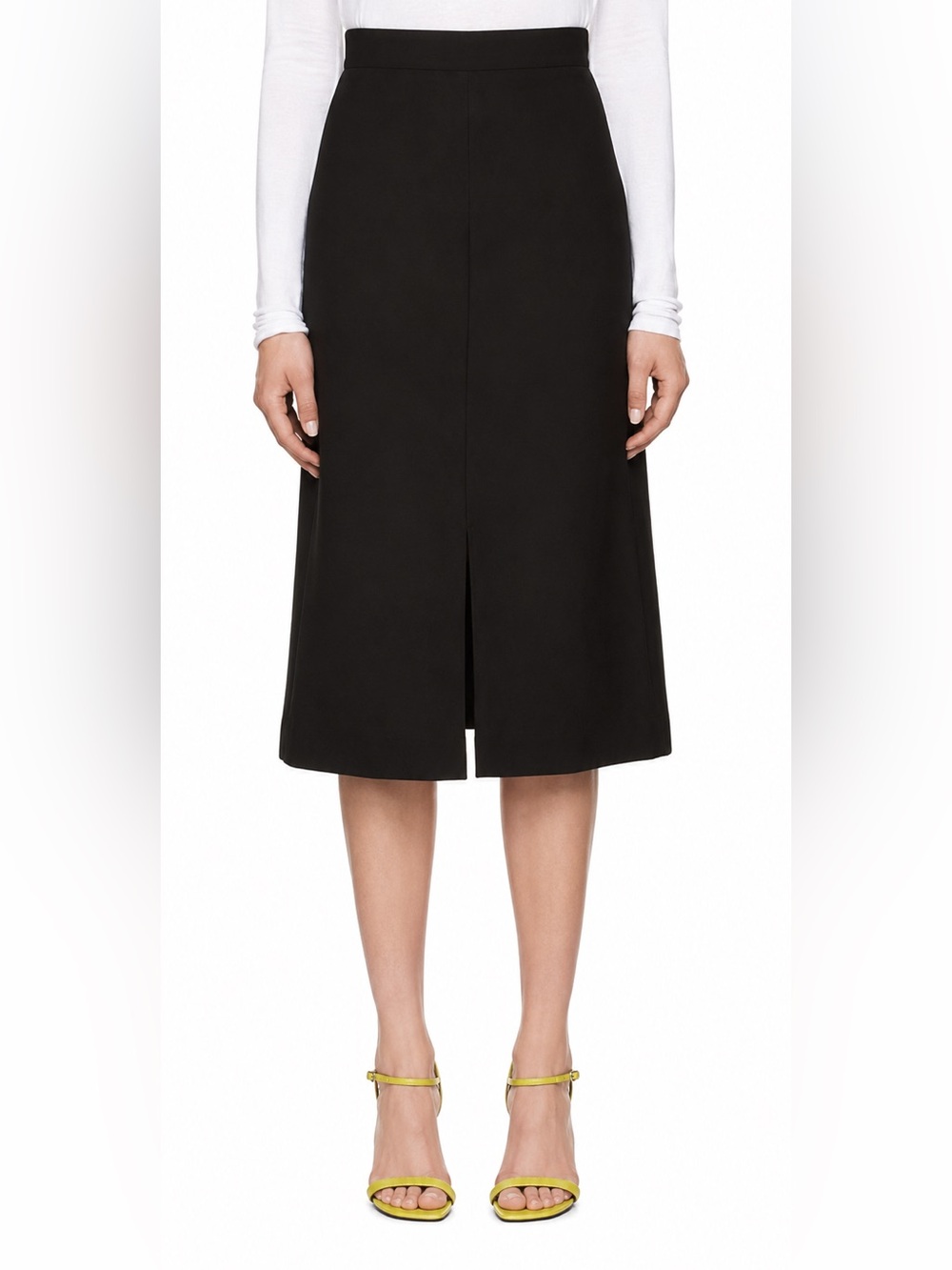 Dolce & Gabbana midi a-line wool crepe skirt US 4
13.5 inch waist, details below